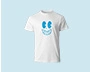 Weißes T-Shirt mit Smiley-Aufdruck