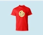 Rotes T-Shirt mit Cookie-Aufdruck